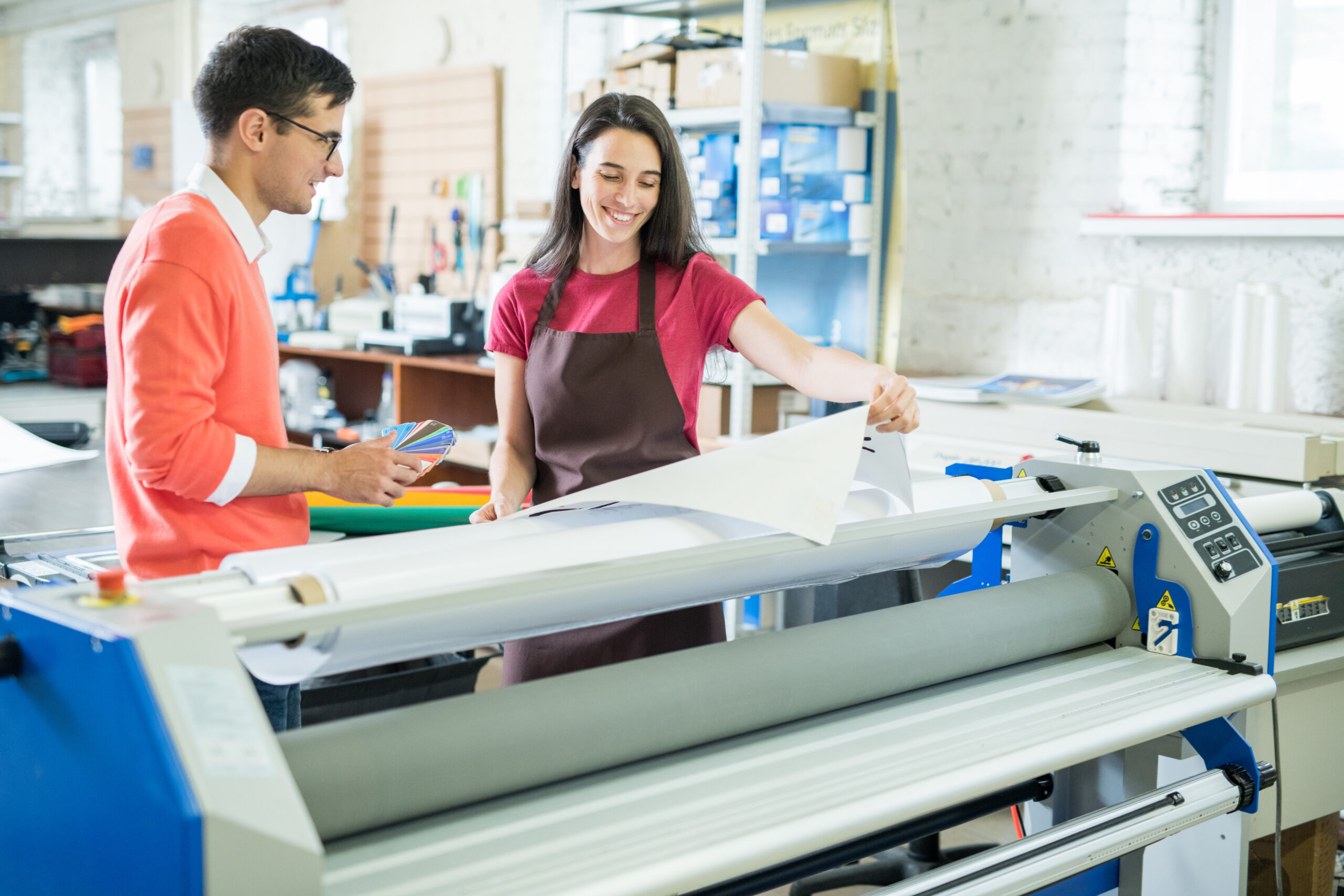 High Quality Print Solutions picking out color for printing