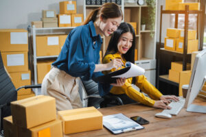 small business owners, promotional presentations and shipping an